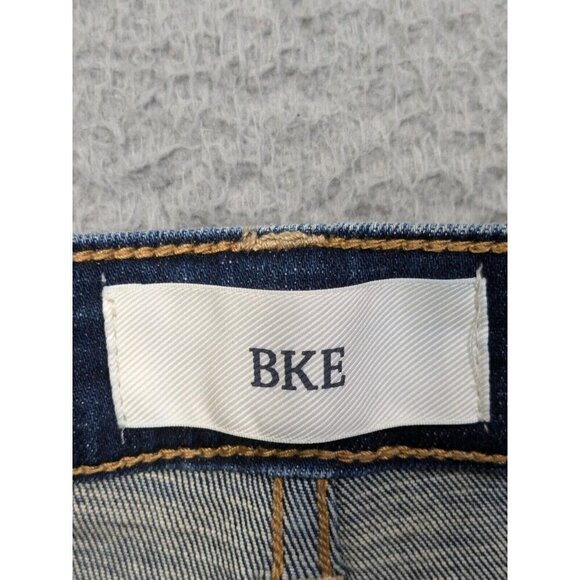 BKE Denim Parker Shorts Womens 27 Bermuda Stretch Jean Jorts Buckle Blue - Picture 3 of 16